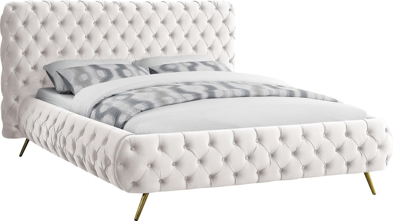 Delano Cream Velvet King Bed image