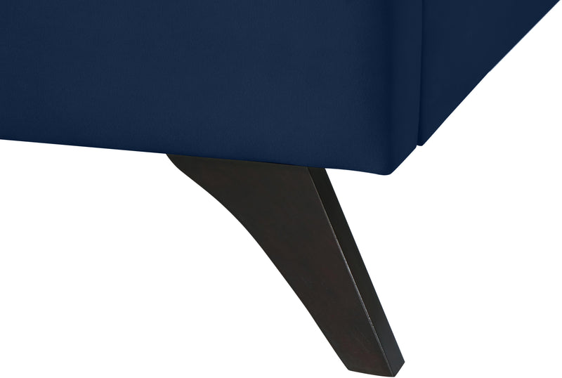 Elly Navy Velvet Full Bed