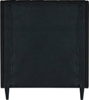 Eva Black Velvet Twin Bed