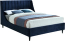 Eva Navy Velvet Full Bed