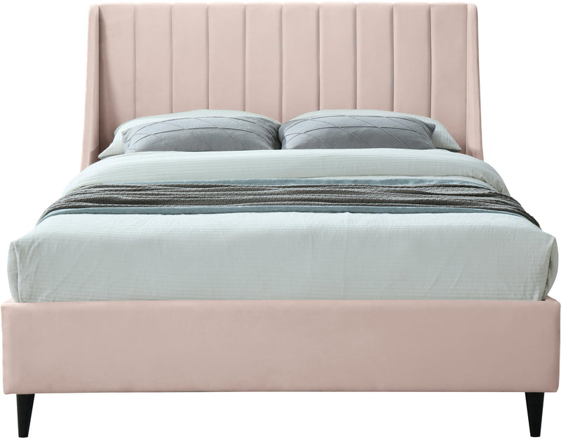 Eva Pink Velvet Full Bed