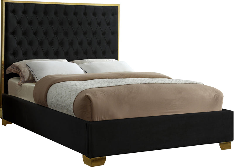 Lana Black Velvet King Bed image