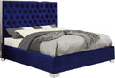 Lexi Navy Velvet Full Bed