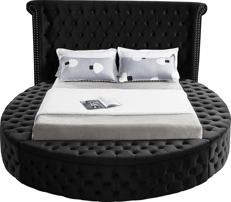 Luxus Black Velvet Full Bed (3 Boxes)