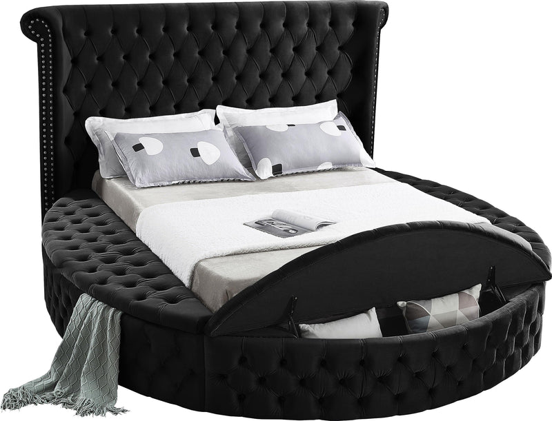 Luxus Black Velvet Full Bed (3 Boxes)