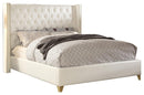 Soho White Bonded Leather Queen Bed