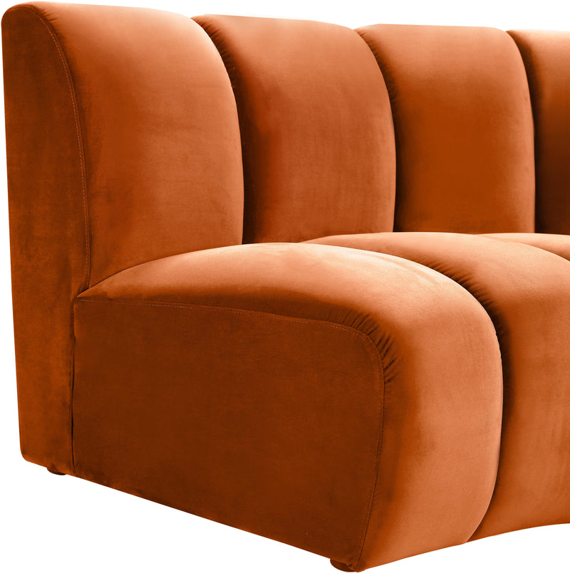 Infinity Cognac Velvet Modular Chair