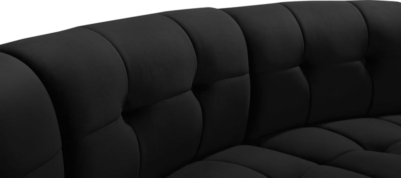 Limitless Black Velvet 8pc. Modular Sectional