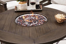 Paradise Trail Paradise Trail Fire Pit Table with 4 Nuvella Swivel Lounge Chairs