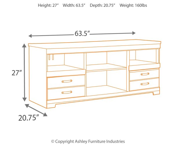 Trinell 63" TV Stand with Electric Fireplace