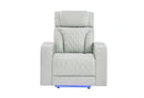 U8611 Blanche Power Recliner with Power Headrest and LED
