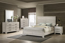 Whitewash Plank Panel Bedroom Set B025