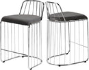 Gio Grey Velvet Stool