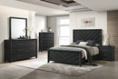 Black Chevron Panel Bedroom Set B060