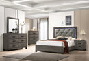 Dark Gray Tufted LED Bedroom Set B074