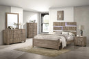 Rustic Oak LED Panel Bedroom Set B095