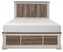 Arcadia King Panel Bed in White & Weathered Gray 1677K-1EK*