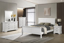 White Louis Philippe Sleigh Bedroom Set B233