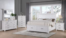 White Farmhouse Storage Bedroom Set B438