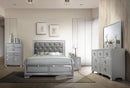 Silver Tufted Bedroom Set B530