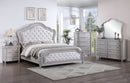 Silver Tufted Glam Bedroom Set B593