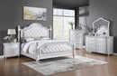 Silver Tufted Poster Bedroom Set B613