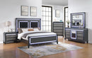 Gray LED Panel Bedroom Set B622