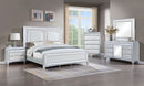 White & Silver LED Panel Bedroom Set B625