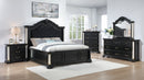Black Crown Tufted Bedroom Set B728