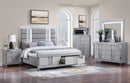 Silver LED Storage Bedroom Set B763
