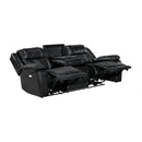 Huron Power Double Reclining Sofa With Center Drop-Down Cup Holders