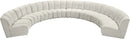 Infinity Cream Velvet 8pc. Modular Sectional