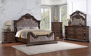 Walnut Traditional Tufted Bedroom Set B915