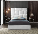 Milan White Faux Leather King Bed