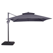 Hero 10 Ft Square Umbrella w/ Double Top + 37" Large Base