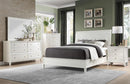 Cotterill King Upholstered Sleigh Bed in Antique White 1730KWW-1EK*