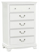 Lucida 5 Drawer Chest in White 2039W-9