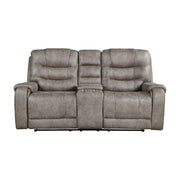 Sofá biplaza reclinable Oberon con consola central