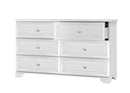 White 6-Drawer Dresser CAM06-001-AM