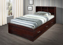 Mahogany Captain's Bed with Bookcase Headboard CB212