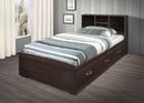 Espresso Captain's Bed with Bookcase Headboard CB215