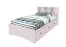 Blush Captain's Bed with Bookcase Headboard CB218
