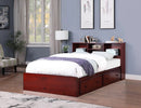 Mahogany Captain's Bed with Bookcase Headboard CB232