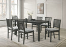Gray 7-Piece Dining Set D026