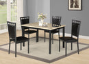White Faux Marble 5-Piece Dinette Set D045T