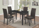 Espresso 5-Piece Dinette Set with Parsons Chairs D0482