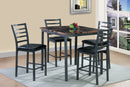 Brown Faux Marble Counter Height 5-Piece Set D056T