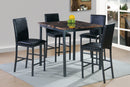 Brown Faux Marble Counter Height Set with Parsons Chairs D056T