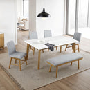 Mandier 6 Pc. Dining Table Set w/ Bench