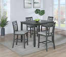 Gray Counter Height 5-Piece Pub Set D114